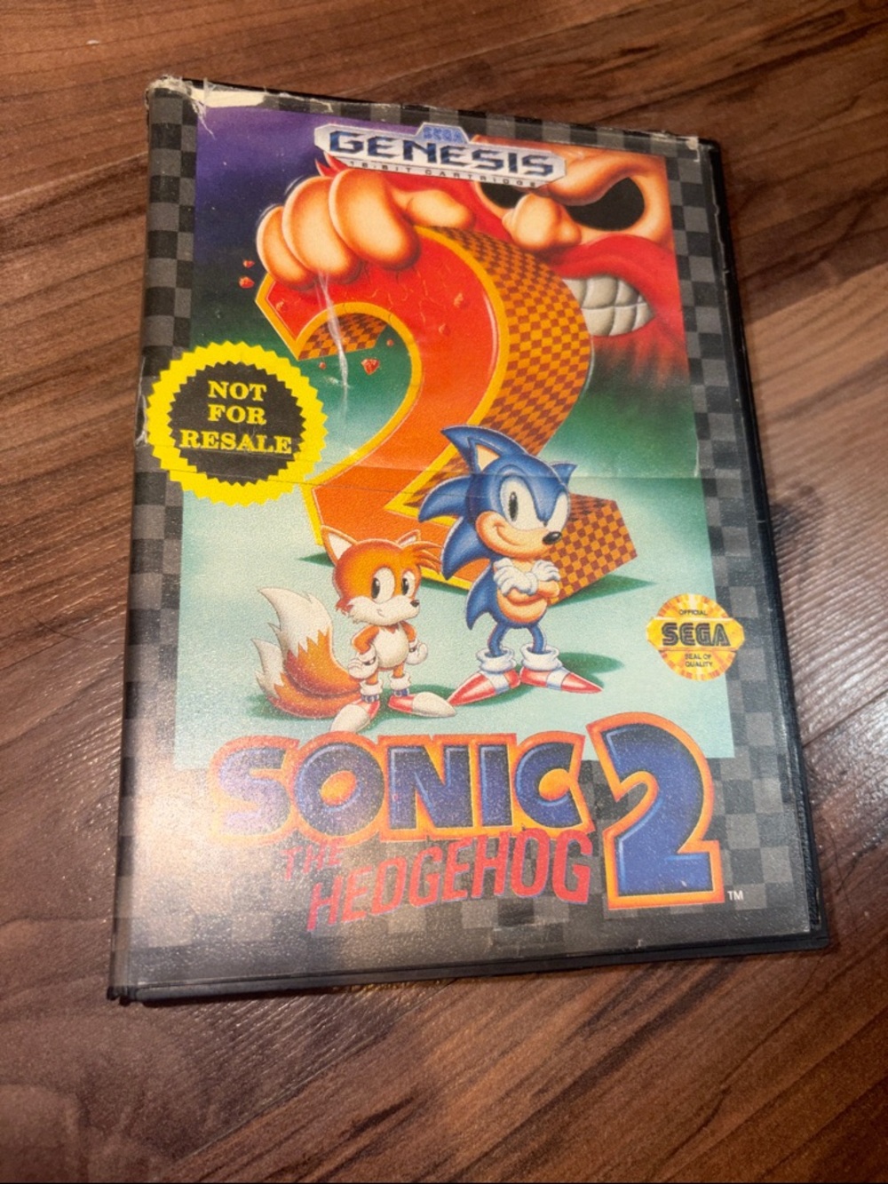 Sonic the Hedgehog 2 (Sega Genesis, 1992) case, game & manual (untested)